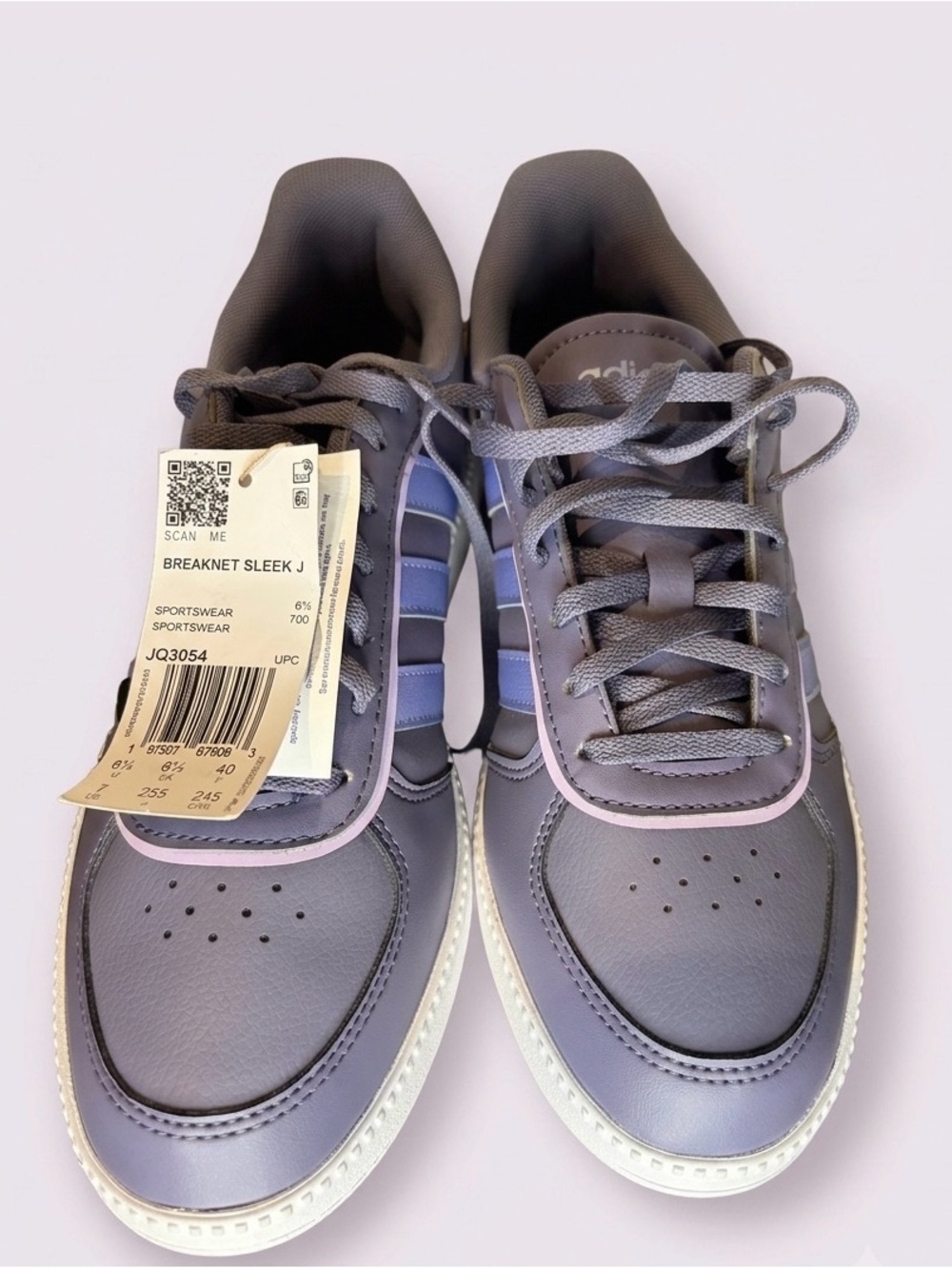 NWT Adidas Breaknet Sleek J Purple Lavender Sneakers. Size 7